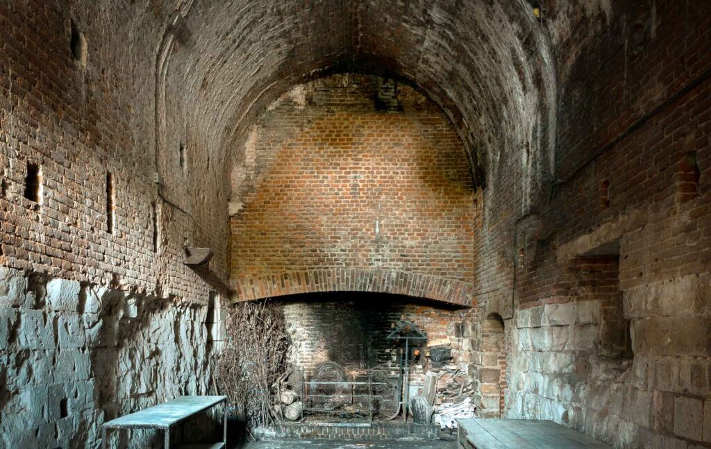 Fireplace in the Guise castle