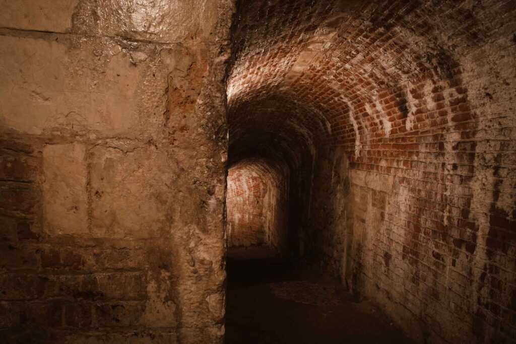 souterrain en briques, Château Fort de Guise