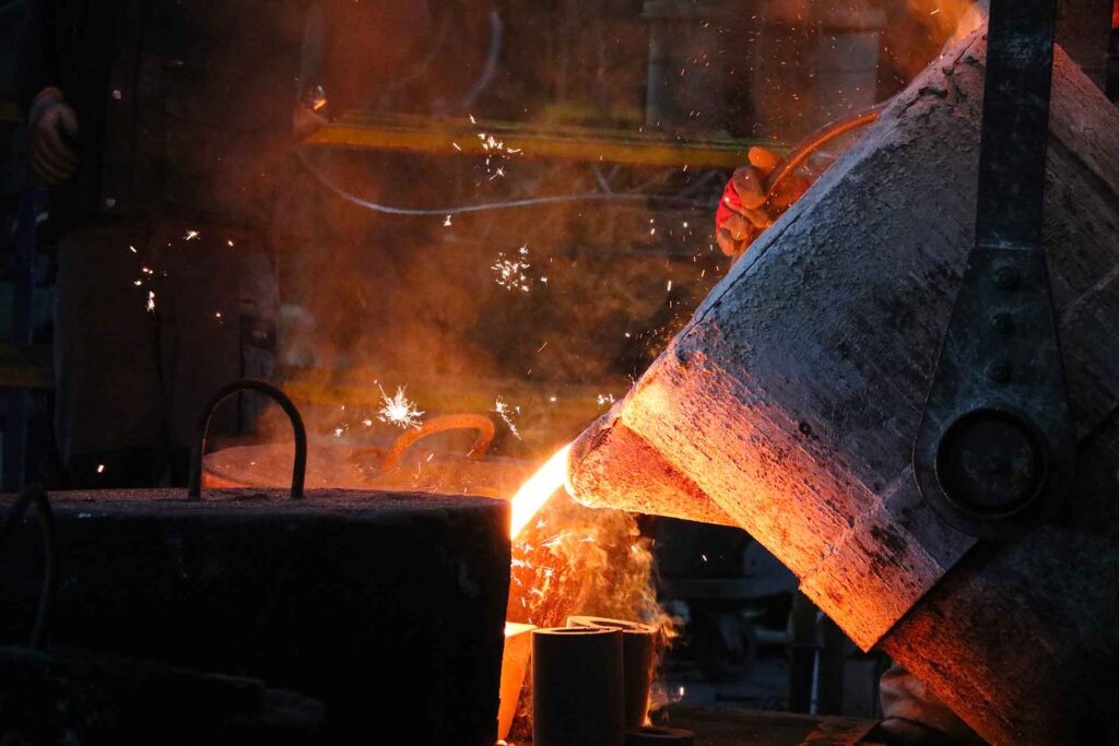 Artisan working at the foundries